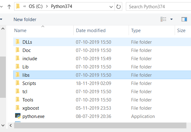 python exe location