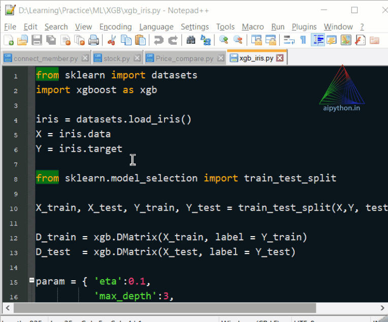 keyword highlight notepad++ python