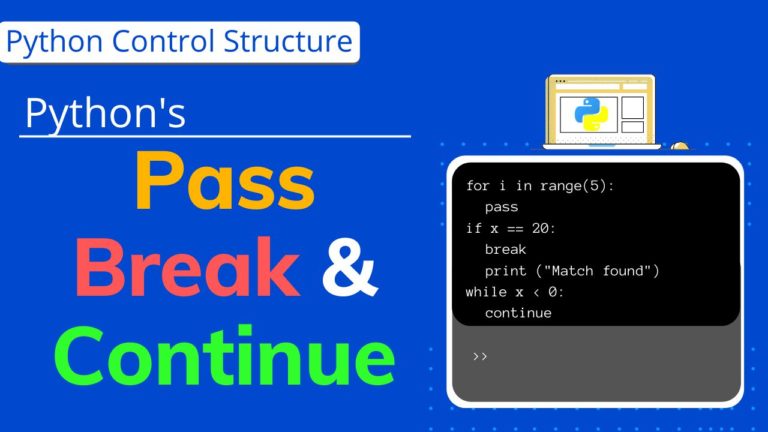 Python break, pass and continue – aipython