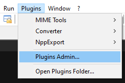 plug-in admin notepad++